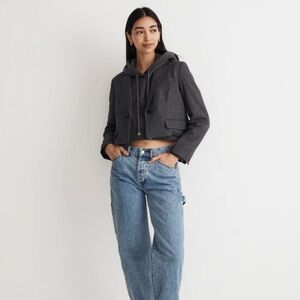 Madewell The Sutter Crop Blazer Italian Fabric Size Medium